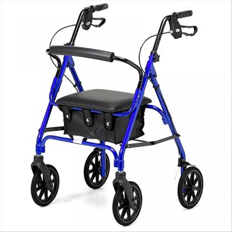 D�ambulateur Days aluminium 4 roues bleu - Hapi m�dical