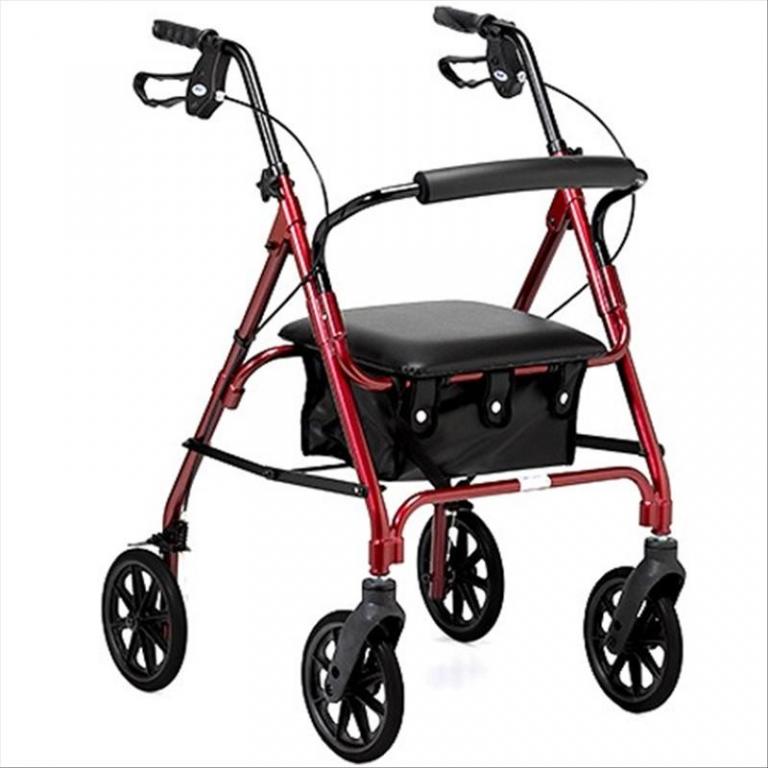 D�ambulateur Days aluminium 4 roues rouge- Hapi m�dical