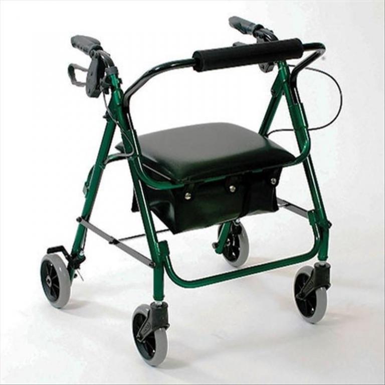 D�ambulateur Days aluminium 4 roues vert -Hapi m�dical