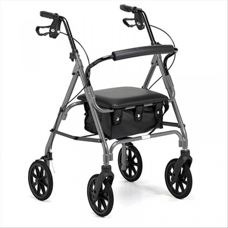 D�ambulateur Days aluminium 4 roues gris -Hapi m�dical      