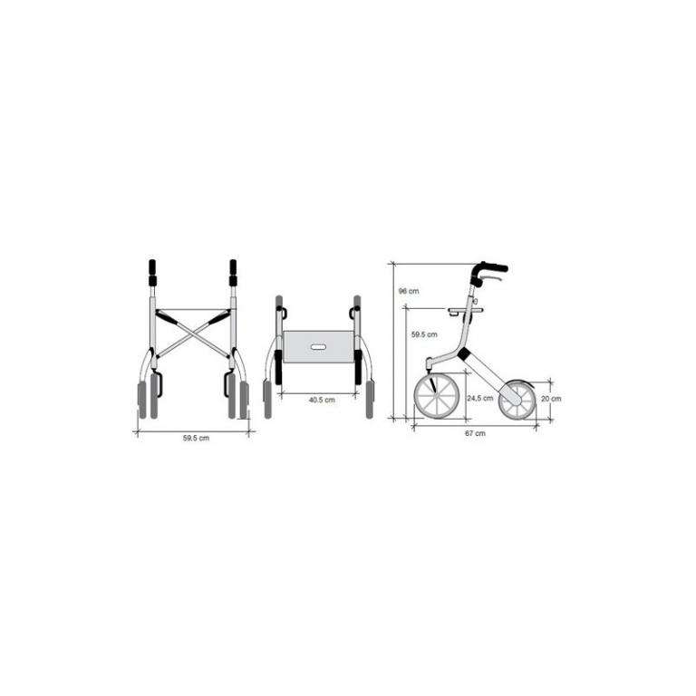 Rollator let's go out beige -Hapi mdical