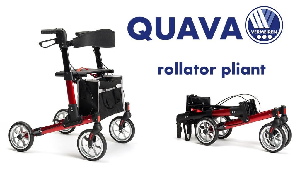 rollator 4 roues quava ultra compact hapi medical cherbourg