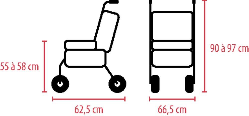 rollator 4 roues playcare w04 hapi medical cherbourg